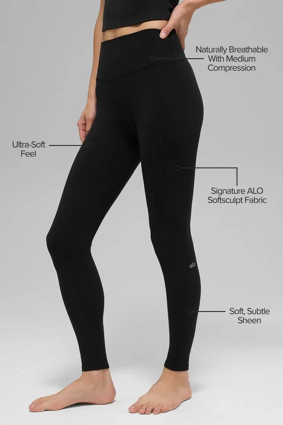 Alo Softsculpt High-Waist Tights – svart