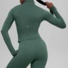 Alo Softsculpt Precision 1/4 Zip langermet – kløvergrønn