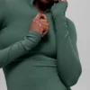 Alo Softsculpt Precision 1/4 Zip langermet – kløvergrønn