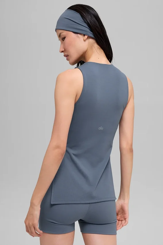 Alo Softsculpt Precision BH-tank i full lengde – Bluestone