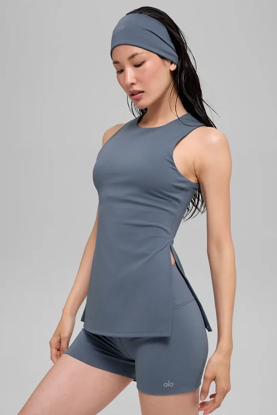 Alo Softsculpt Precision BH-tank i full lengde – Bluestone