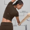 Alo Softsculpt Precision kortærmet topp – Espresso