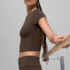 Alo Softsculpt Precision kortærmet topp – Espresso