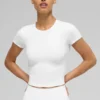 Alo Softsculpt Precision kortærmet topp – hvit
