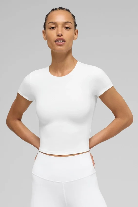 Alo Softsculpt Precision kortærmet topp – hvit