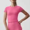 Alo Softsculpt Precision kortærmet topp – Paradise Pink