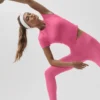 Alo Softsculpt Precision kortærmet topp – Paradise Pink