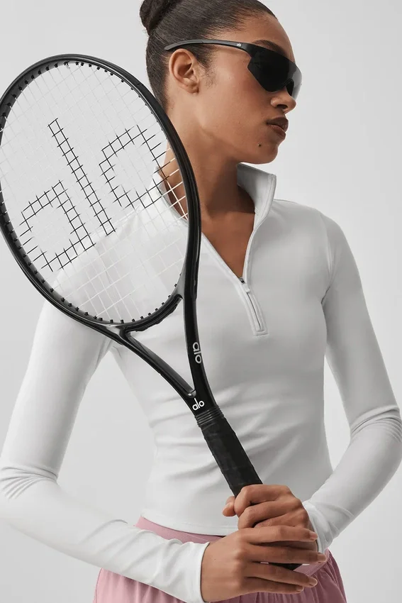 Alo Softsculpt Precision langermet med 1/4 glidelås – hvit