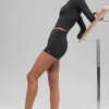 Alo Softsculpt Precision langermet med 1/4 glidelås – svart