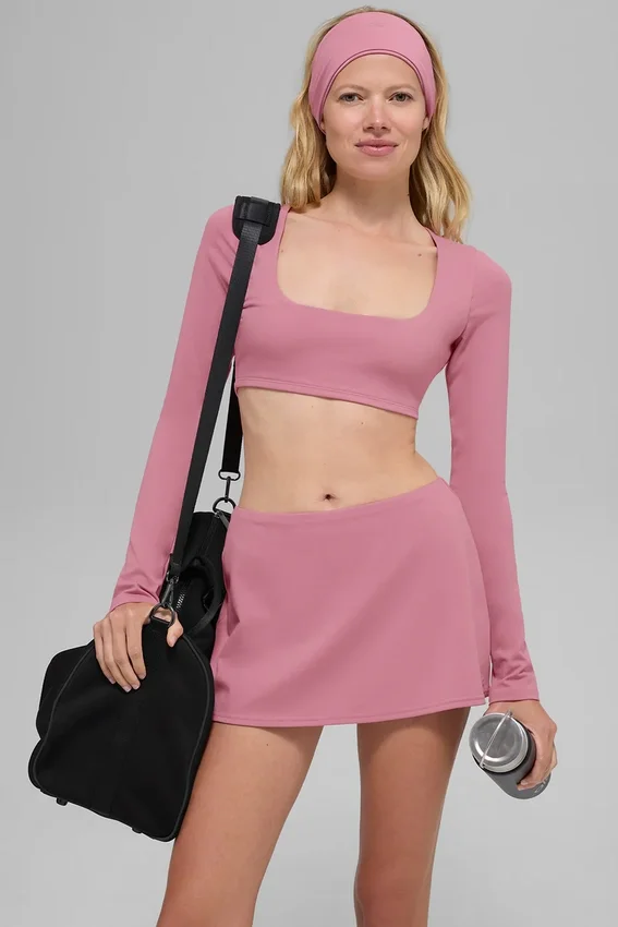 Alo Softsculpt Precision miniskjørt – Pink Wild Rose