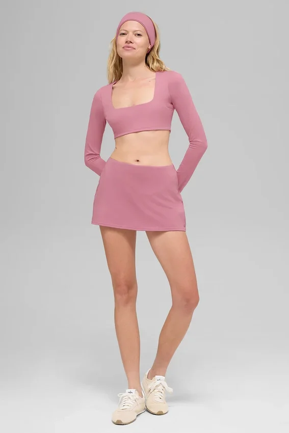 Alo Softsculpt Precision miniskjørt – Pink Wild Rose