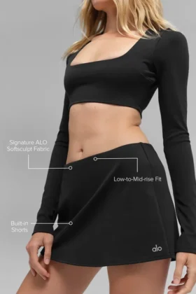 Alo Softsculpt Precision miniskjørt – svart