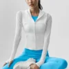 Alo Softsculpt Superset-jakke med gjennomgående glidelås – hvit