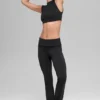 Alo Softsculpt tights med brettet linning og utvidet ben – svart