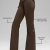 Alo Softsculpt tights with a folded lining and expanded leg – Espresso
