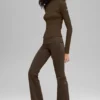 Alo Softsculpt tights with a folded lining and expanded leg – Espresso