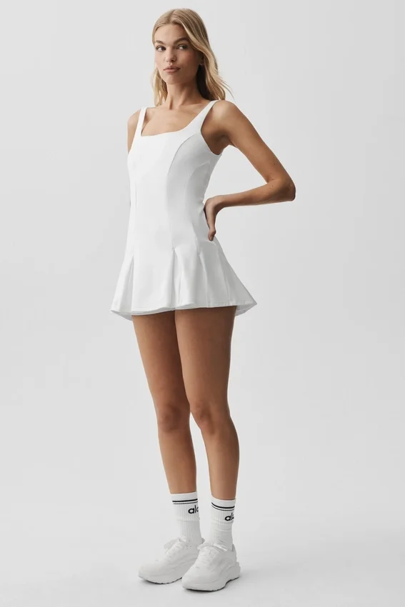 Alo Softsculpt Topspin tenniskjole – hvit