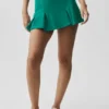 Alo Softsculpt Topspin tennisskjørt – Emerald Isle