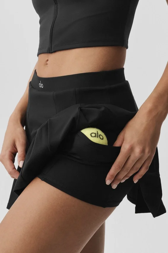 Alo Softsculpt Topspin tennisskjørt – svart