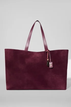 Alo Tranquility-handlenett – Bordeaux-semsket skinn