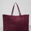 Alo Tranquility-handlenett – Bordeaux-semsket skinn