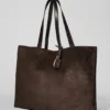Alo Tranquility Handlenett – Espresso-semsket skinn