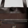 Alo Tranquility Handlenett – Espresso-semsket skinn