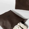 Alo Tranquility Handlenett – Espresso-semsket skinn