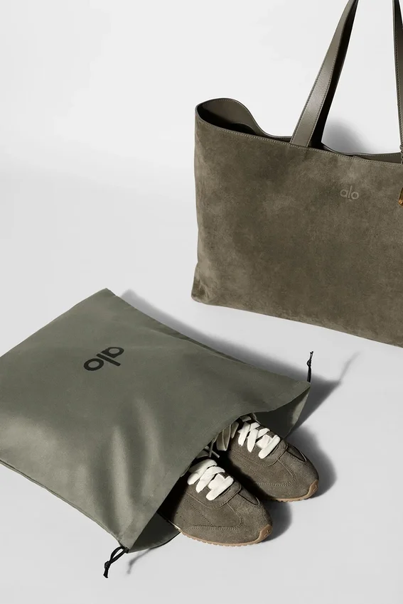 Alo Tranquility-handlenett – oliventrær-suede