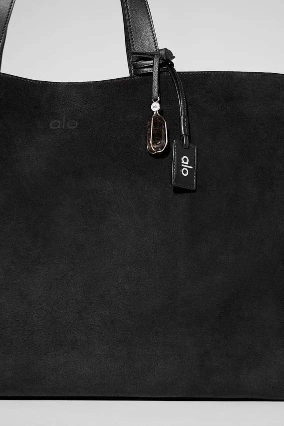 Alo Tranquility Handlenett – svart semsket skinn