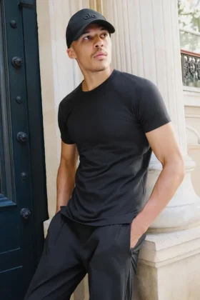 Alo Vapor Crewneck Shorts – Svart
