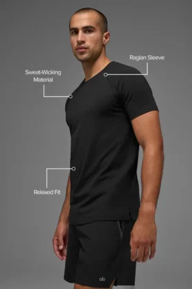 Alo Vapor Crewneck Shorts – Svart