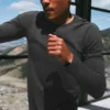 Alo Vapor langermet genser med rund hals – Anthracite
