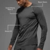 Alo Vapor langermet genser med rund hals – Anthracite