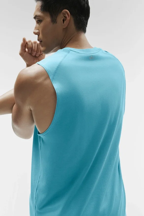 Alo Vapor Muscle Tank – Blue Breeze