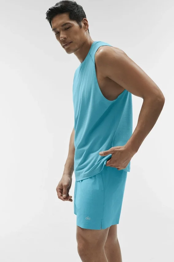 Alo Vapor Muscle Tank – Blue Breeze