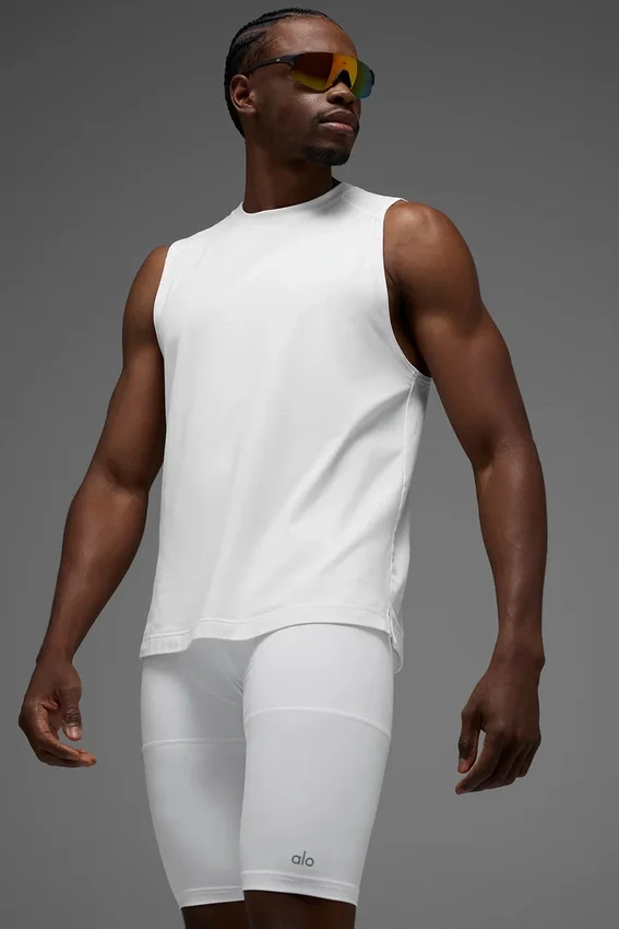Alo Vapor Muscle Tank – hvit