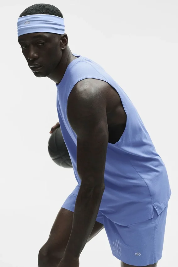Alo Vapor Muscle Tank – Provence Blue