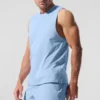 Alo Vapor Muscle Tank – Seashell Blue