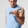 Alo Vapor Muscle Tank – Seashell Blue
