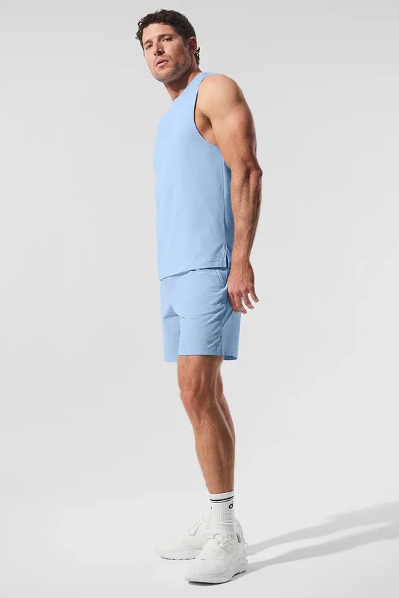 Alo Vapor Muscle Tank – Seashell Blue