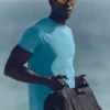 Alo Vapor T-shorts med rund hals og korte ermer – Blue Breeze