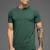 Alo Vapor T-skjorte med rund hals og korte ermer – Clover Green