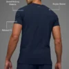 Alo Vapor T-skjorte med rund hals og korte ermer – Navy