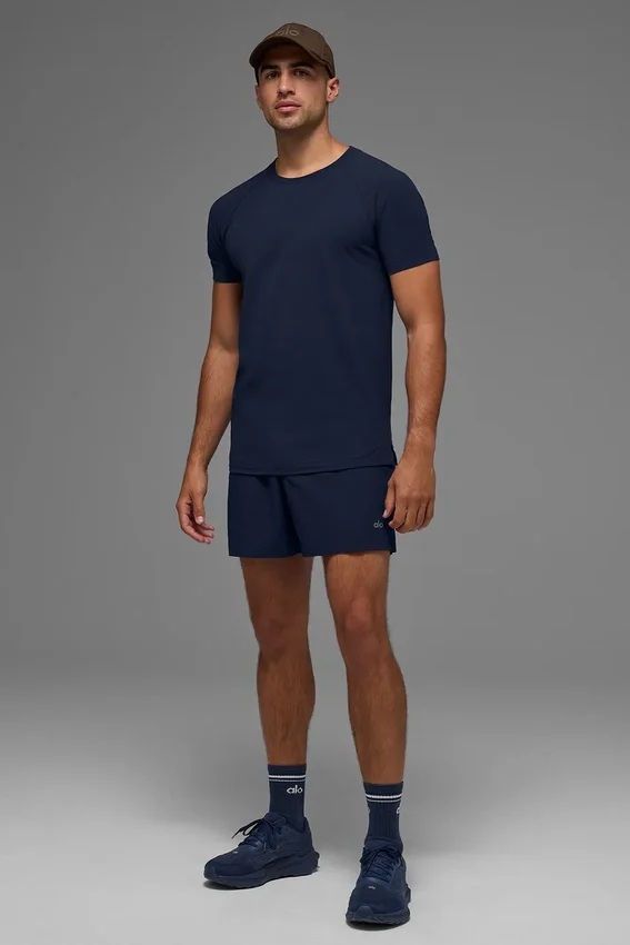 Alo Vapor T-skjorte med rund hals og korte ermer – Navy