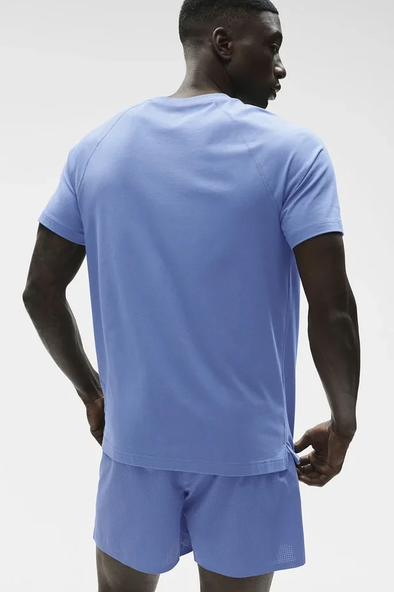 Alo Vapor T-skjorte med rund hals og korte ermer – Provence Blue