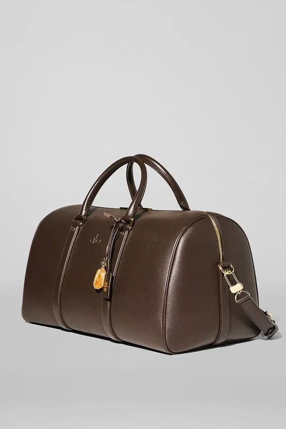 Alo Voyage Duffelbagger – Espresso-lær