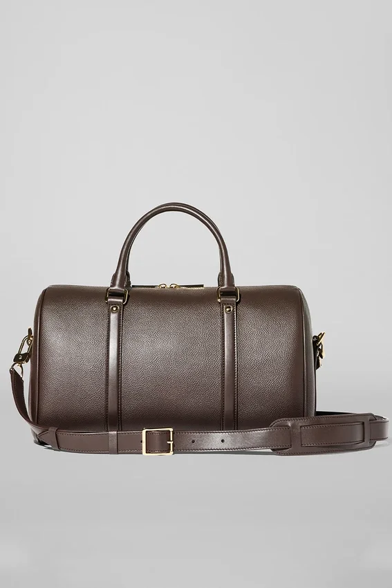 Alo Voyage Duffelbagger – Espresso-lær