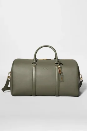 Alo Voyage Duffelbagger – Olive Tree-lær