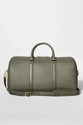 Alo Voyage Duffelbagger – Olive Tree-lær